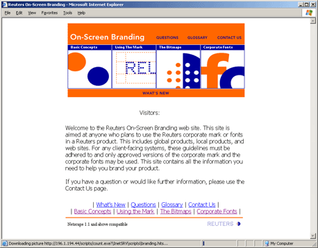 Reuters Usability Group - Corporate on-screen branding guidelines